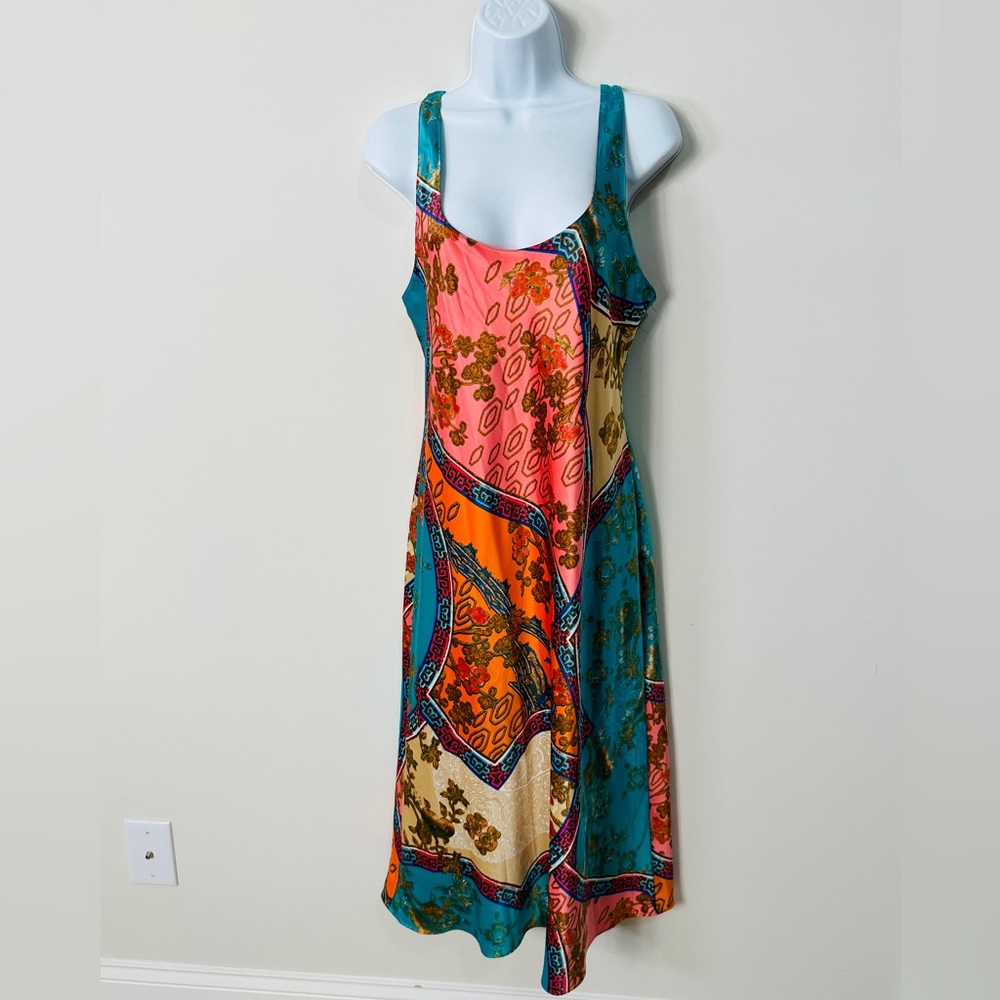 Gorgeous Bright Color Block Print Slip Dress By N… - image 2